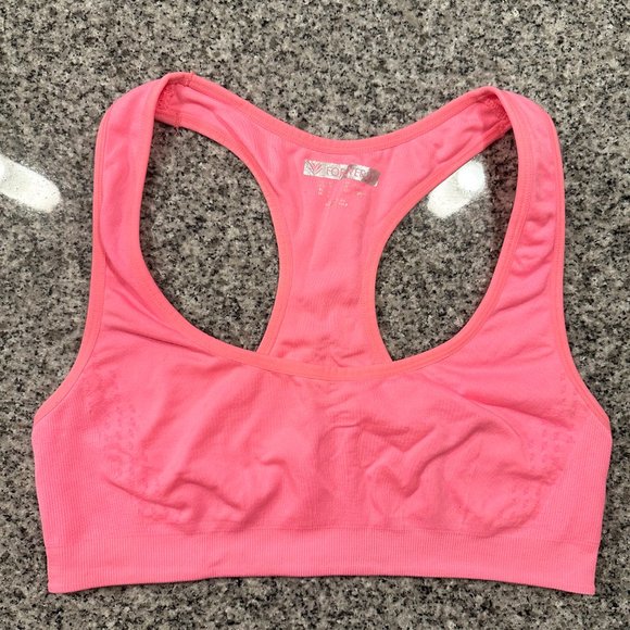 SET OF 2 - Forever 21 Racerback Sports Bras Neon Pink and Yellow Size Large - Picture 5 of 14